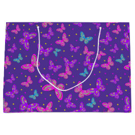 Sacola Para Presentes Grande Dança das borboletas