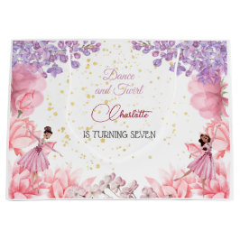 Sacola Para Presentes Grande Dança e aniversário de bailarina