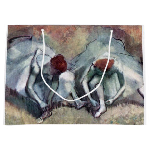 Sacola Para Presentes Grande Dançarinos Amarrando Seus Calçados, Edgar Degas