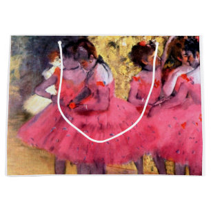 Sacola Para Presentes Grande Dançarinos Rosa, Edgar Degas
