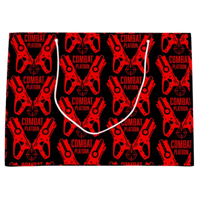 Sacola Para Presentes Grande Dart Gun Batalha Birthday (Frente)