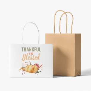 Sacola Para Presentes Grande Dê aos Obrigados Água Pumpkin Graças Grande