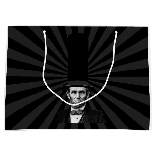 Sacola Para Presentes Grande Declaração Presidencial Abraham Lincoln (Frente)