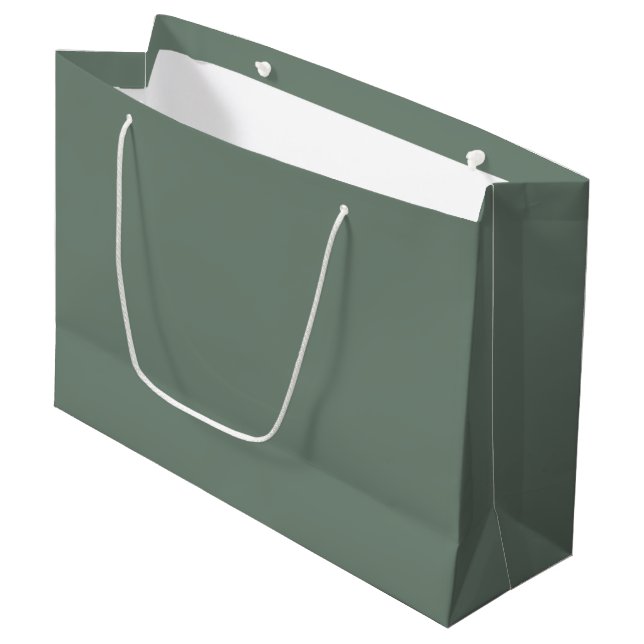 Sacola Para Presentes Grande Deep Sage Green (Frente inclinada)