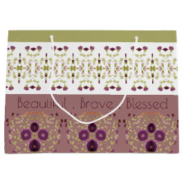 Sacola Para Presentes Grande Delicado Floral E Padrão