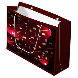 Sacola Para Presentes Grande Delícias Comestíveis Luzes de Cranberry