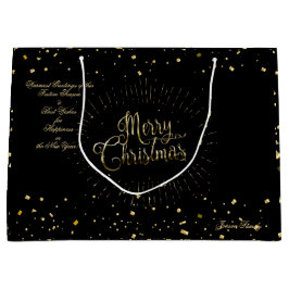 Sacola Para Presentes Grande Desejos de Férias de Inverno NATAL Personalizado L