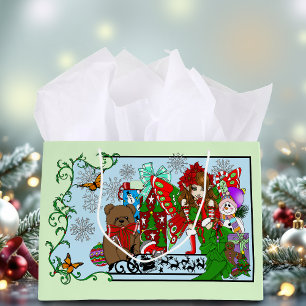 Sacola Para Presentes Grande Desejos de Natal