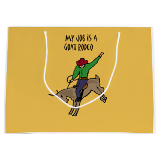 Sacola Para Presentes Grande Desenhos animados engraçados do humor do trabalho