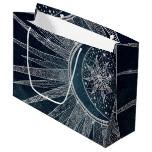 Sacola Para Presentes Grande Design azul de Mandala