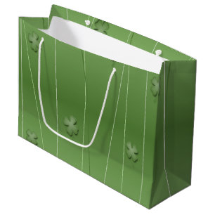 Sacola Para Presentes Grande Design de Clover irlandês