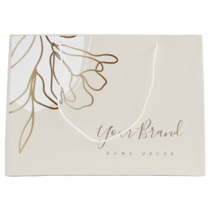 Sacola Para Presentes Grande Design de etiqueta de papel grande personalizada