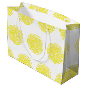 Sacola Para Presentes Grande Design de fatias de limão