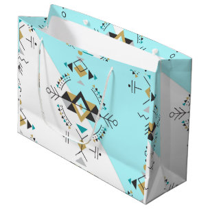 Sacola Para Presentes Grande Design de geometria secreta tribal