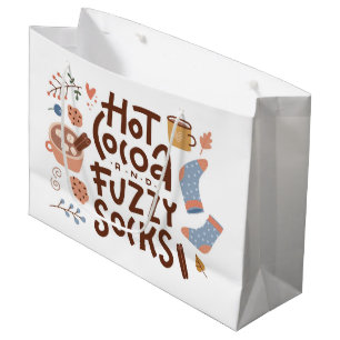 Sacola Para Presentes Grande Design de Meias de cacau quente e Felpudo