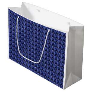 Sacola Para Presentes Grande Design de Padrão de Apphire Azul