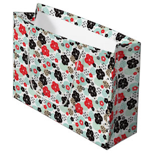 Sacola Para Presentes Grande Design de padrões japoneses bonitos