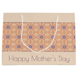 Sacola Para Presentes Grande Design de Pastel com Pêssego