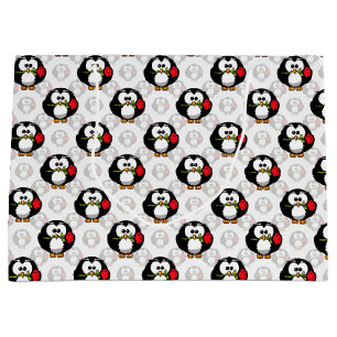 Sacola Para Presentes Grande Design de Pinguim-Cute