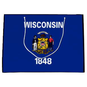 Sacola Para Presentes Grande Design de Sinalizador do Estado de Wisconsin