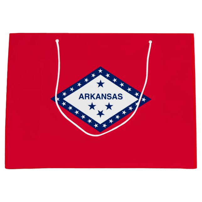 Sacola Para Presentes Grande Design de Sinalizador do Estado do Arkansas (Frente)