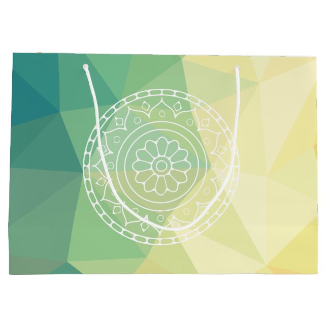 Sacola Para Presentes Grande Design de vassoura-redonda (Verso)