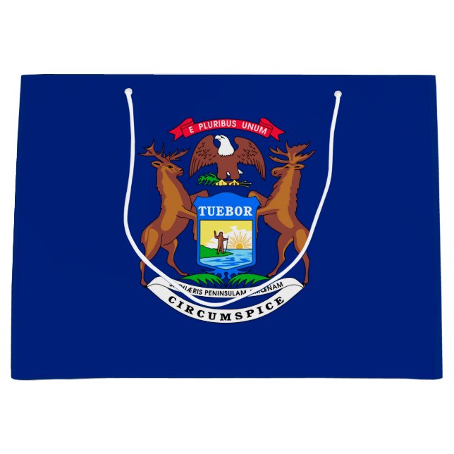 Sacola Para Presentes Grande Design do Estado do Michigan (Frente)