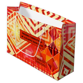 Sacola Para Presentes Grande Design festivo moderno e colorido