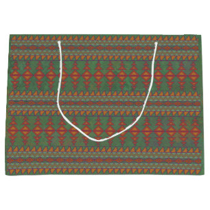 Sacola Para Presentes Grande Design Grande G -  Geométrico Sagebrush