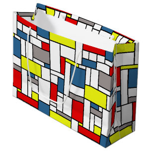 Sacola Para Presentes Grande Design mondrian