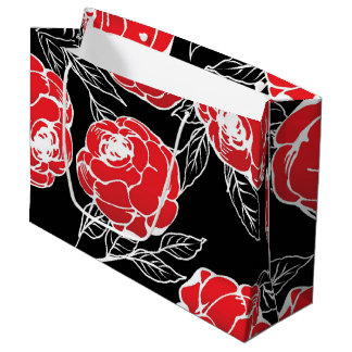 Sacola Para Presentes Grande Design Rosa para ventilador japonês