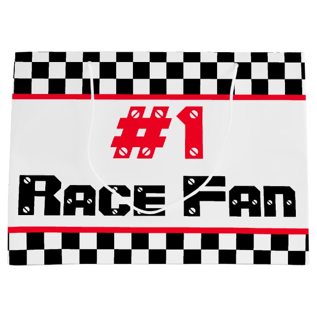 Sacola Para Presentes Grande Designer Preto e Branco do Esporte (Frente)