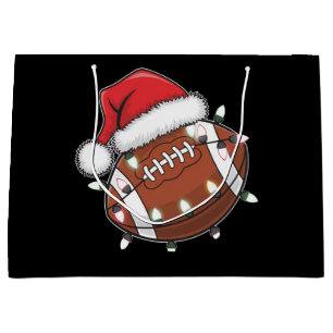 Sacola Para Presentes Grande Desporto de Natal Futebol Americano Amante do Nata