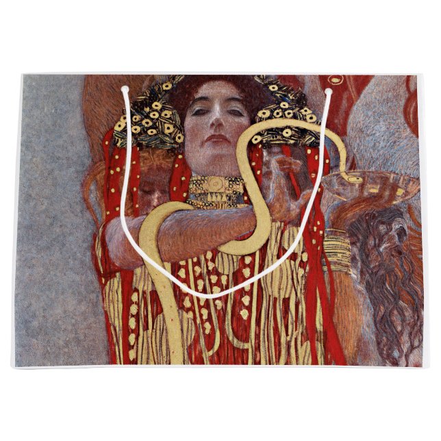 Sacola Para Presentes Grande Deusa da Saúde, Higieia (Salus), Gustav Klimt (Frente)