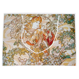 Sacola Para Presentes Grande Deusa do alfabeto mucha da safra