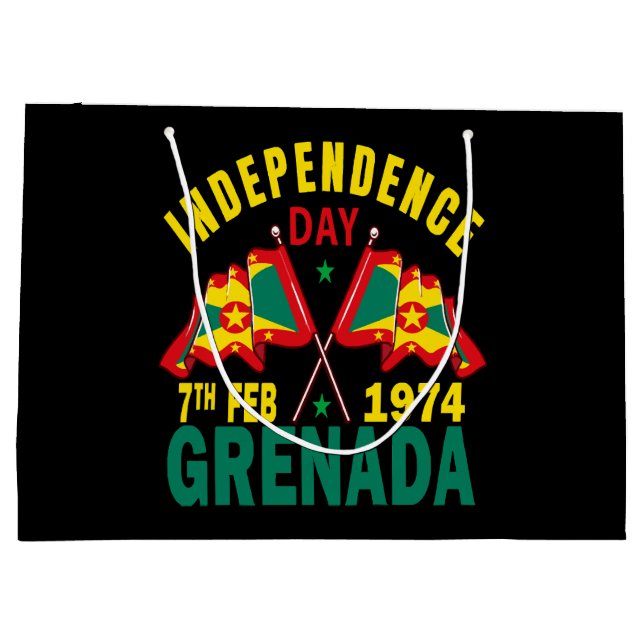 Sacola Para Presentes Grande Dia da Independência de Granada (Verso)