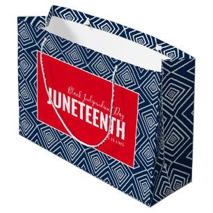 Sacola Para Presentes Grande Dia da Independência do Azul Branco Vermelho 19 de