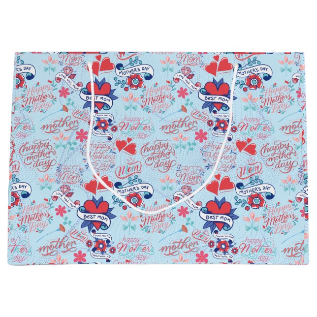 Sacola Para Presentes Grande Dia da Mãe BG 02 LBlue BG (Frente)