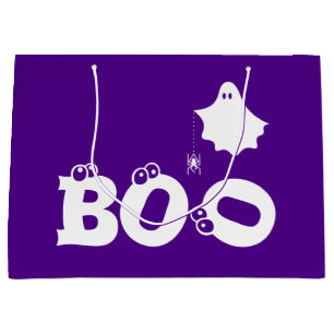 Sacola Para Presentes Grande Dia de as Bruxas engraçado de boo Ghost Spider Eye