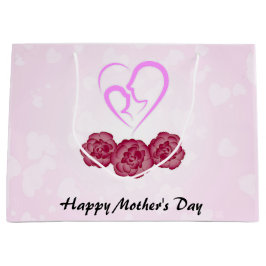 Sacola Para Presentes Grande Dia de as mães de Carnação da Mãe e Bebê