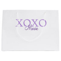 Dia de os namorados Xoxo adicione nome pastel roxo