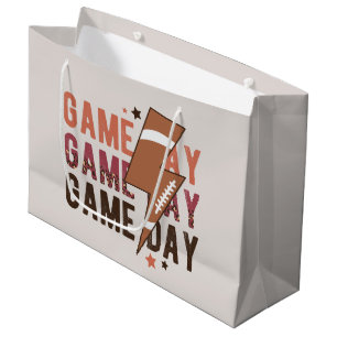 Sacola Para Presentes Grande Dia do Jogo de Futebol legal