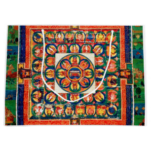 Sacola Para Presentes Grande Diagrama Cósmico Mandala para Meditação