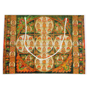 Sacola Para Presentes Grande Diagrama Cósmico Mandala para Meditação