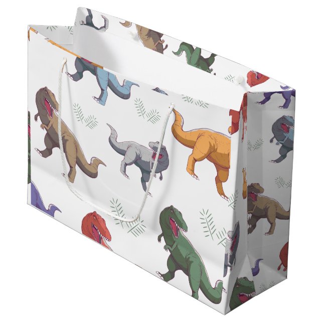 Sacola Para Presentes Grande Dinosaur Gift Bag (Frente inclinada)