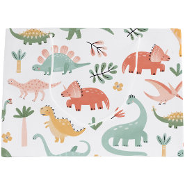 Sacola Para Presentes Grande Dinossaur Gift Bag