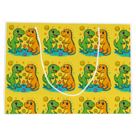 Sacola Para Presentes Grande Dinossauro