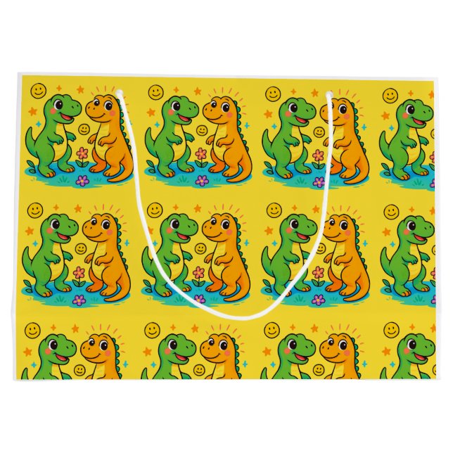 Sacola Para Presentes Grande Dinossauro (Verso)