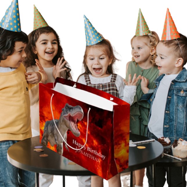 Sacola Para Presentes Grande Dinossauro T Rex Jurassic Mundo (Party Supplies Will Make You Roar!)