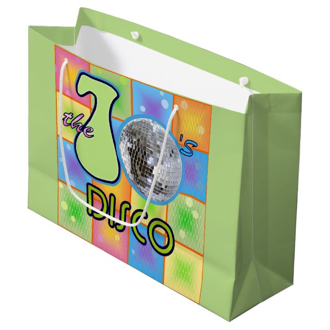 Sacola Para Presentes Grande Disco 70 (Frente inclinada)